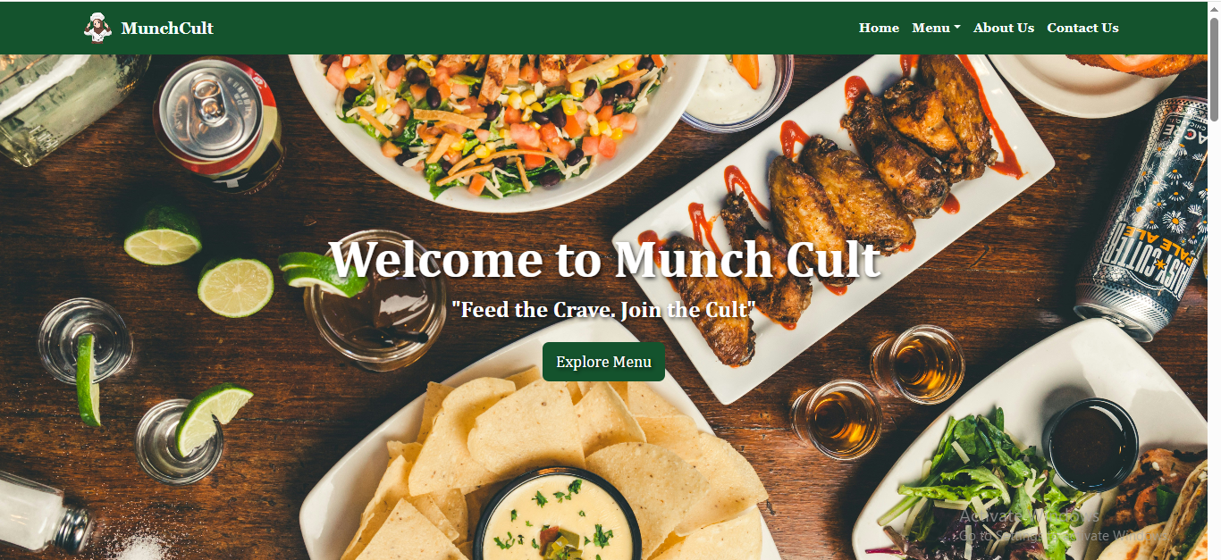 MunchCult - Resturant Website
